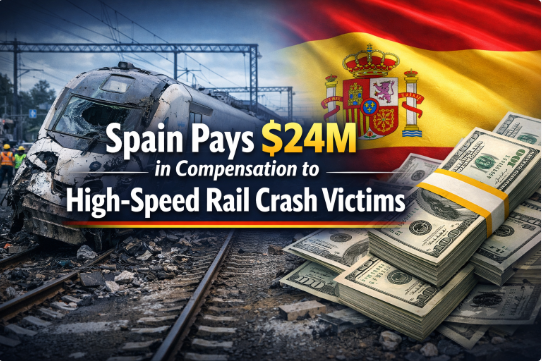 西班牙向高铁事故受害者支付2400万美元赔偿